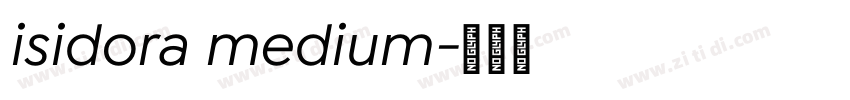 isidora medium字体转换